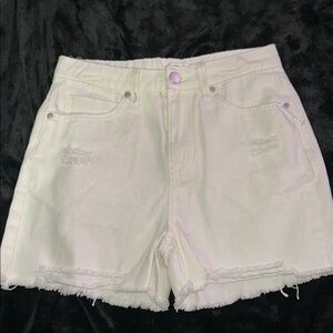 BP Distressed White Shorts Size 25